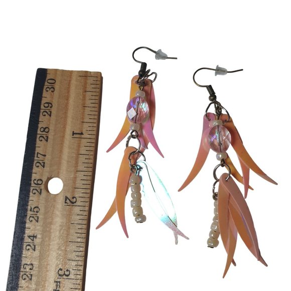 Handmade By Donovan Earrings Fashion Bead Dangle Artisan Upcycled Twice Loved - Picture 4 of 4